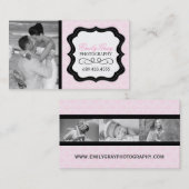 Fun Photographer Business Card Template Visitekaartje (Voorkant / Achterkant)