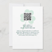Fun Pi Day St Patricks Day QR Code Party Kaart (Achterkant)