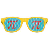 Fun Pi Nerdy Geeky Party Cool Shades Sunbril Retro Zonnebril (Voorkant)
