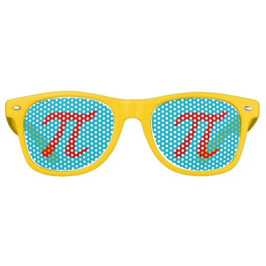 Fun Pi Nerdy Geeky Party Cool Shades Sunbril Retro Zonnebril (Voorkant)