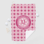 Fun Pickleball Princess Pink Girly Grappig Modern Golfhanddoek (Insitu)