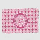 Fun Pickleball Princess Pink Girly Grappig Modern Golfhanddoek (Horizontaal)