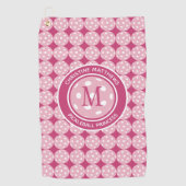 Fun Pickleball Princess Pink Girly Grappig Modern Golfhanddoek (Voorkant)