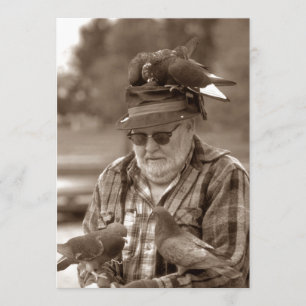 Fun Pigeons Birds Man Ik heb aankondigingen verpla