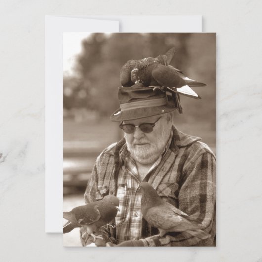 Fun Pigeons Birds Man Ik heb aankondigingen verpla (Voorkant)