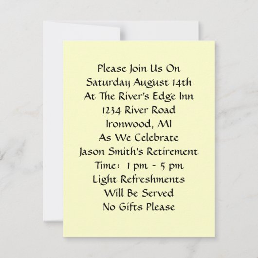 Fun Pigeons Birds Man Retirement Party Uitnodiging (Achterkant)