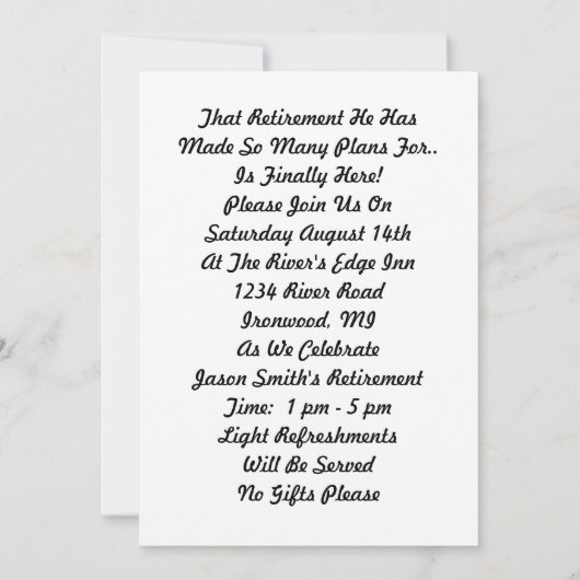 Fun Pigeons Roost Man Retirement Party Uitnodiging (Achterkant)