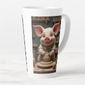 Fun Piggy aardewerk artiest latte mok (Rechterhoek)
