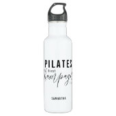 Fun Pilates First Champagne Later Fitness Workout Waterfles (Voorkant)