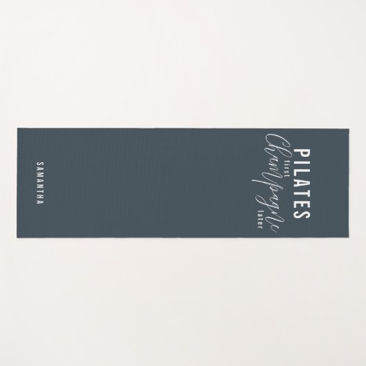 Fun Pilates First Champagne Later Gray Workout Yogamat (Voorkant (horizontaal))