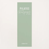 Fun Pilates First Champagne Later Green Workout Yogamat (Voorkant)
