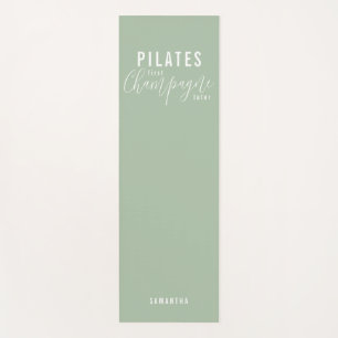 Fun Pilates First Champagne Later Green Workout Yogamat