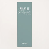 Fun Pilates First Champagne Later Green Workout Yogamat (Voorkant)