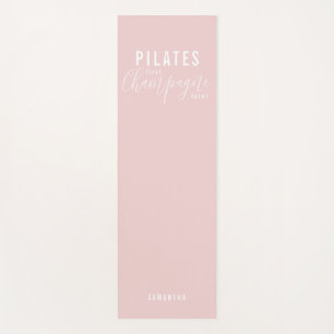 Fun Pilates First Champagne Later Pink Workout Yogamat