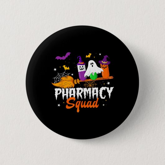 Fun Pills Apotheek Squad Apotheker Technicus HAL Ronde Button 5,7 Cm (Voorkant)