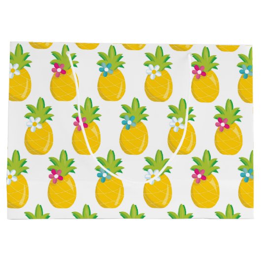 Fun Pineappel party's grote cadeautas (Achterkant)