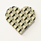 Fun Pineapple Gold en Black Pattern Notitieboek (Achterkant)