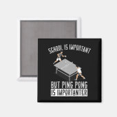 Fun Ping Pong Player Table Tennis Gift Magneet (Voorkant / Achterkant)