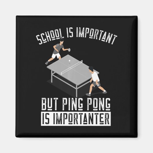 Fun Ping Pong Player Table Tennis Gift Magneet (Voorkant)