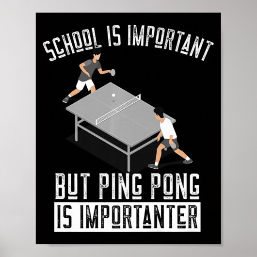 Fun Ping Pong Player Table Tennis Gift Poster (Voorkant)