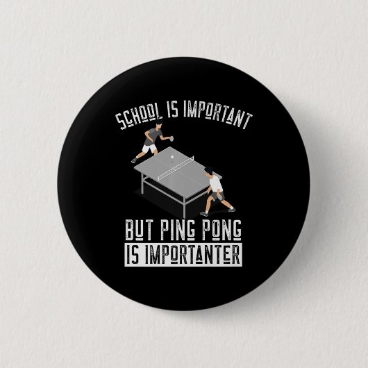 Fun Ping Pong Player Table Tennis Gift Ronde Button 5,7 Cm (Voorkant)