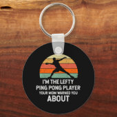 Fun Ping Pong Table Tennis left Handspeler Sleutelhanger (Voorkant)