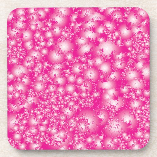 Fun PINK Abstract inktpatroon Super Splash Bier Onderzetter (Voorkant)