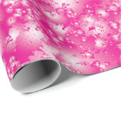 Fun PINK Abstract inktpatroon Super Splash Cadeaupapier (Rol Hoek)