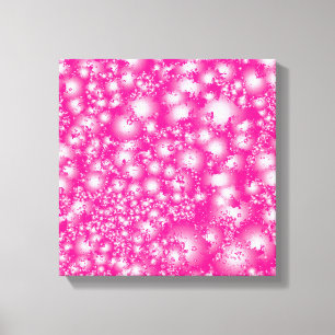Fun PINK Abstract inktpatroon Super Splash Canvas Afdruk
