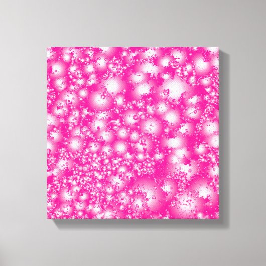 Fun PINK Abstract inktpatroon Super Splash Canvas Afdruk (Voorkant)