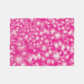 Fun PINK Abstract inktpatroon Super Splash Fleece Deken (Voorkant (Horizontaal))