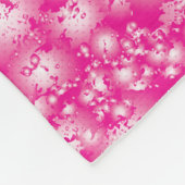 Fun PINK Abstract inktpatroon Super Splash Fleece Deken (Hoek)