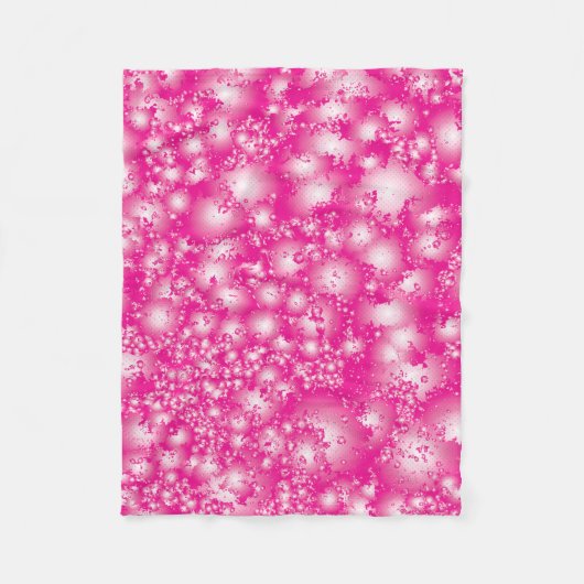 Fun PINK Abstract inktpatroon Super Splash Fleece Deken (Voorkant)