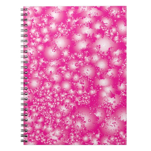 Fun PINK Abstract inktpatroon Super Splash Notitieboek (Voorkant)