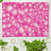 Fun PINK Abstract inktpatroon Super Splash Theedoek (Gevouwen)