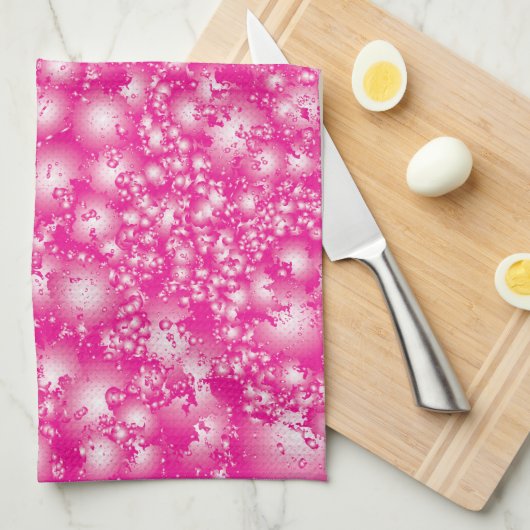 Fun PINK Abstract inktpatroon Super Splash Theedoek (Quarter Fold)