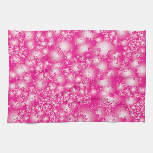 Fun PINK Abstract inktpatroon Super Splash Theedoek (Horizontaal)