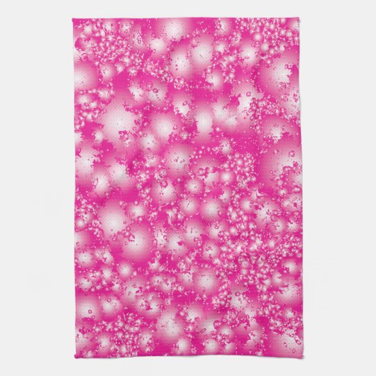 Fun PINK Abstract inktpatroon Super Splash Theedoek (Verticaal)