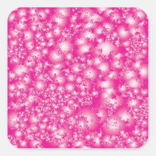 Fun PINK Abstract inktpatroon Super Splash Vierkante Sticker