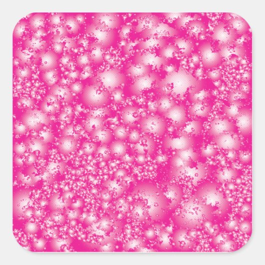 Fun PINK Abstract inktpatroon Super Splash Vierkante Sticker (Voorkant)