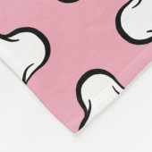 Fun Pink and White Botten Pattern Dog Blanket Fleece Deken (Hoek)