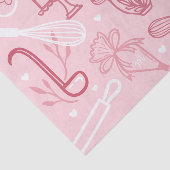 Fun Pink Baking & Cooking Utensiepatroon Tissuepapier (Detail)