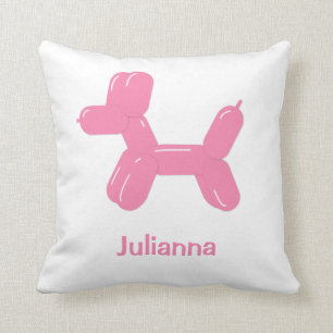 Fun Pink Ballon Animal Dog Pillow Kussen