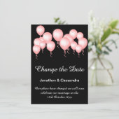 FUN PINK BLACK BALLOON GLITTER VERANDERT DE DATUM (Staand voorkant)
