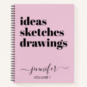 Fun Pink Black Jouw naam van speciaal gepersonalis Notitieboek (Voorkant)