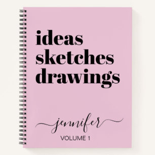 Fun Pink Black Jouw naam van speciaal gepersonalis Notitieboek