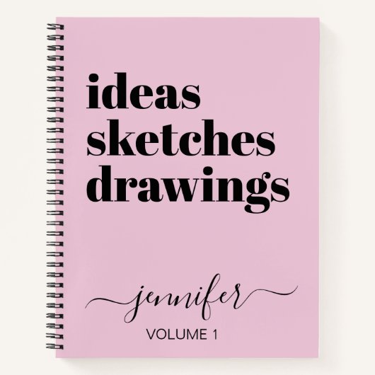 Fun Pink Black Jouw naam van speciaal gepersonalis Notitieboek (Voorkant)