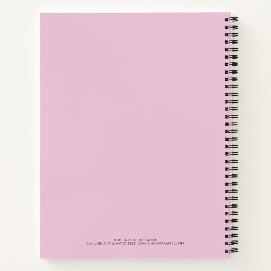 Fun Pink Black Jouw naam van speciaal gepersonalis Notitieboek (Achterkant)