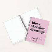 Fun Pink Black Jouw naam van speciaal gepersonalis Notitieboek (Binnen)