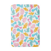 Fun Pink & Blauwgroen Dinosaur Patroon Badmat (Voorkant Verticaal)